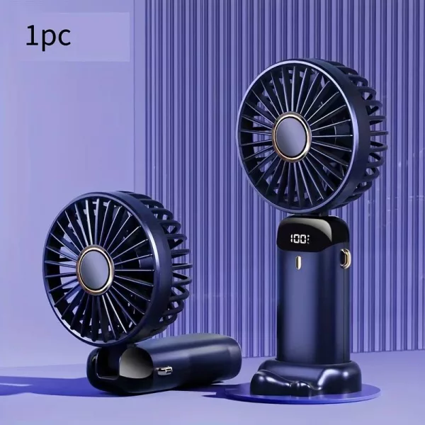5 speed LED display portable fan